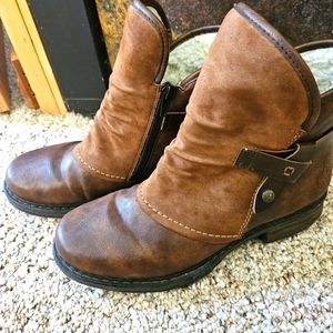 Rieker short, fleece lined boots.